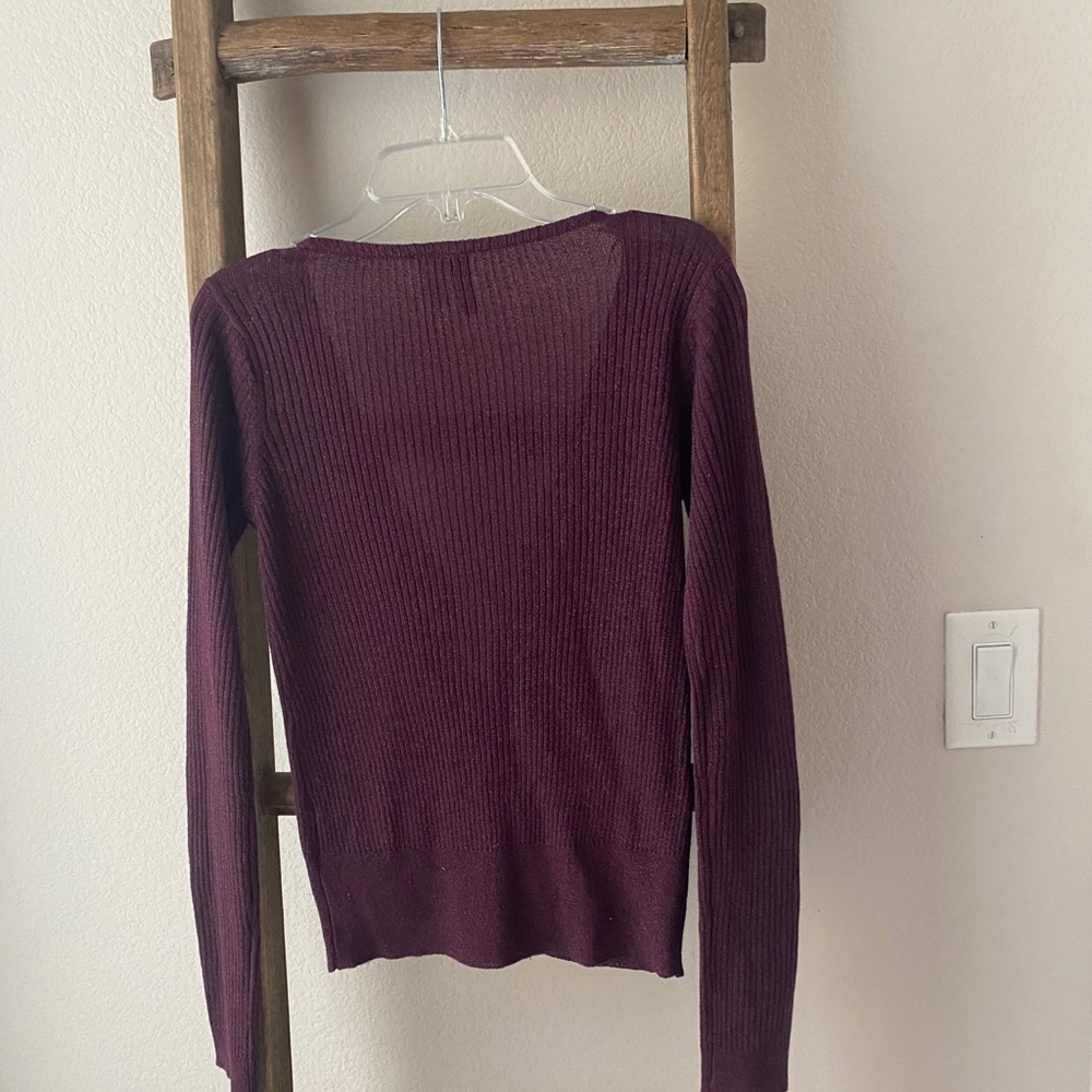 Size small - maroon sweater with zipper - Picture 3 of 6